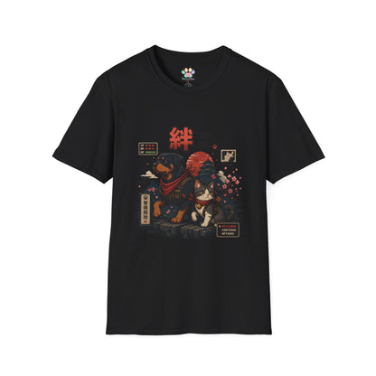 Kizuna Bond Rottie & Cat T-Shirt