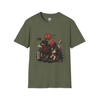 Kizuna Bond Rottie & Cat T-Shirt