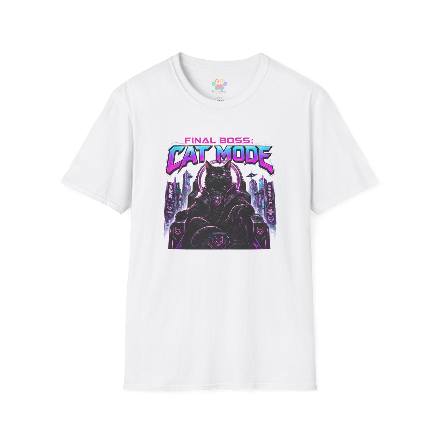 Final Boss Cat Mode Cyber Cat Graphic T-Shirt