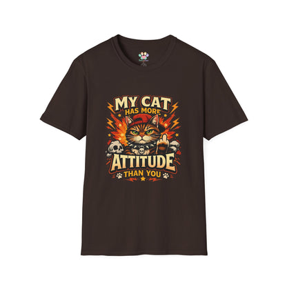 Funny cat shirt, sarcastic cat quote, grumpy cat graphic tee, dark chocolate