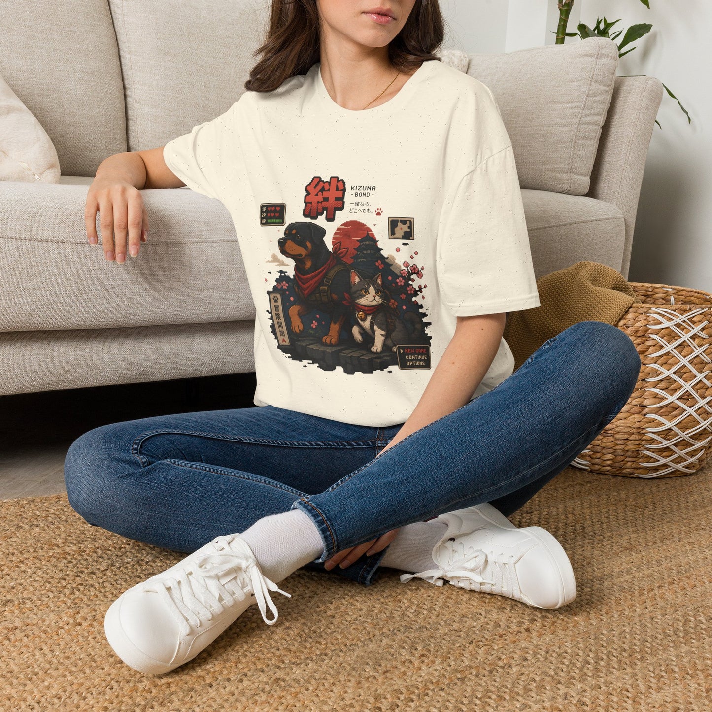 Kizuna Bond Rottie & Cat T-Shirt