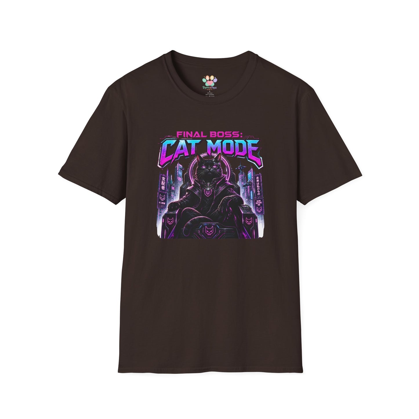 Final Boss Cat Mode Cyber Cat Graphic T-Shirt