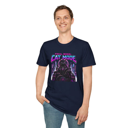 Final Boss Cat Mode Cyber Cat Graphic T-Shirt