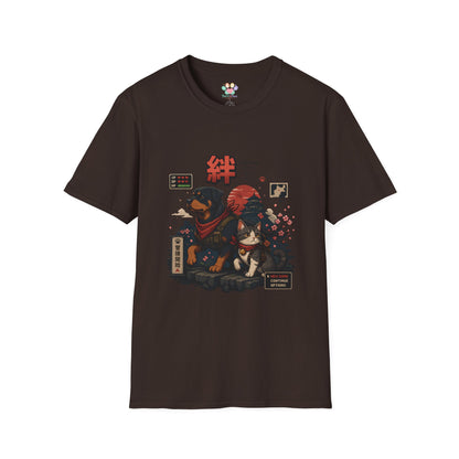 Kizuna Bond Rottie & Cat T-Shirt