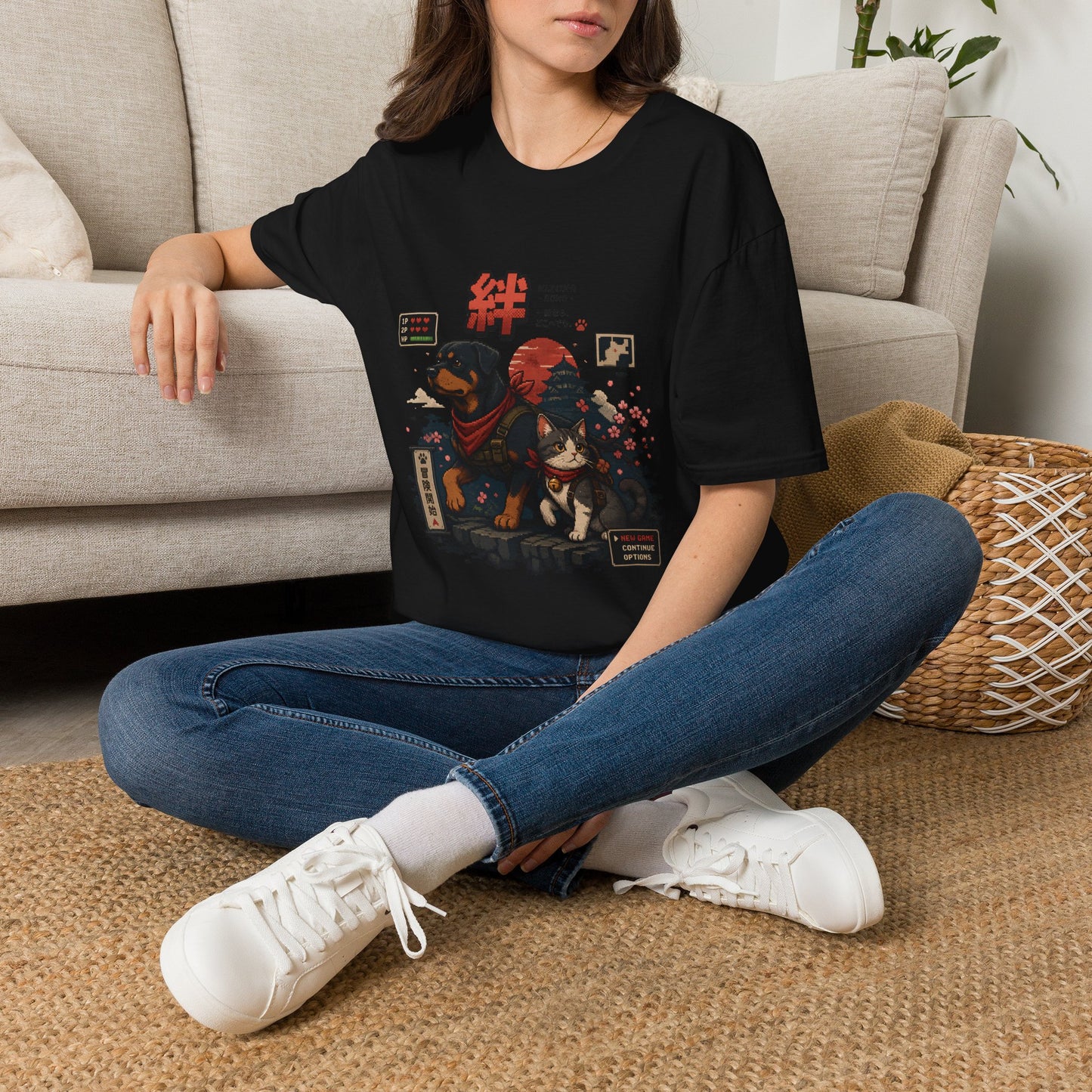 Kizuna Bond Rottie & Cat T-Shirt