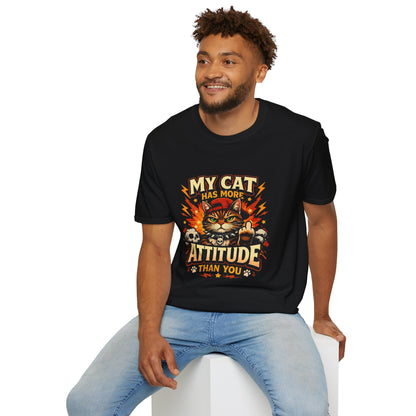 Funny cat lover t-shirt, sarcastic quote, grumpy cat graphic, black